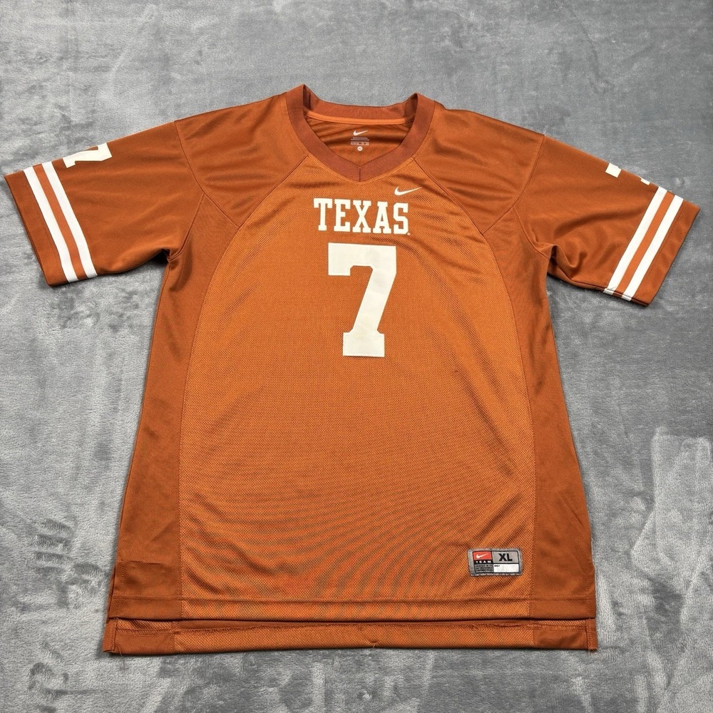 Texas Longhorns #7 Nike Football Jersey Youth XL Sewn Burnt Orange